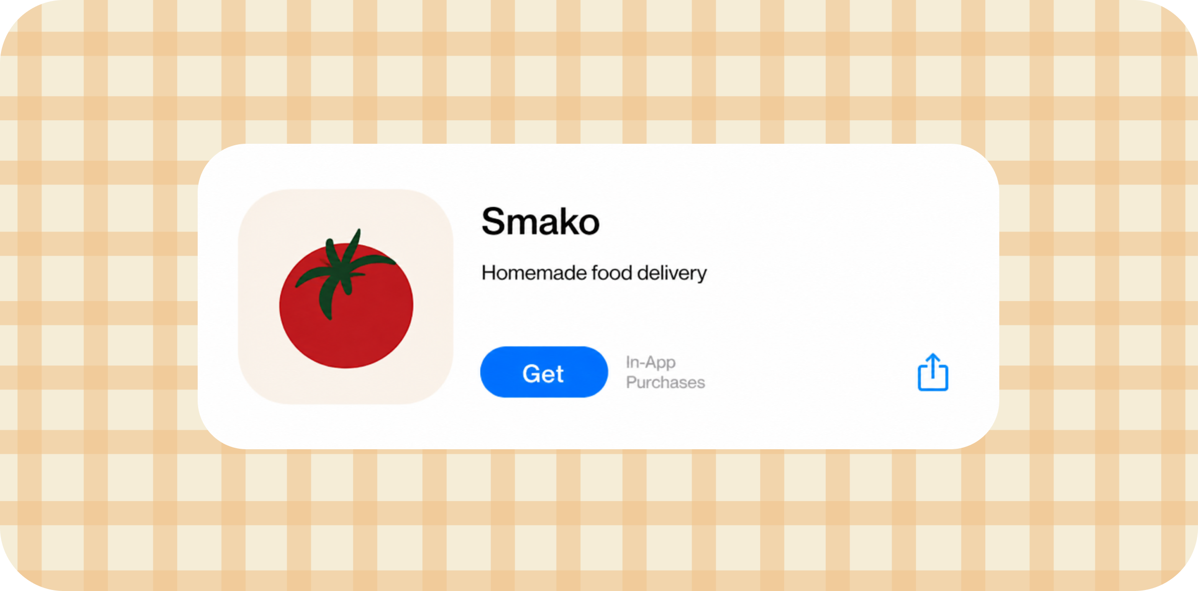 Smako App Store listing card — Homemade food delivery